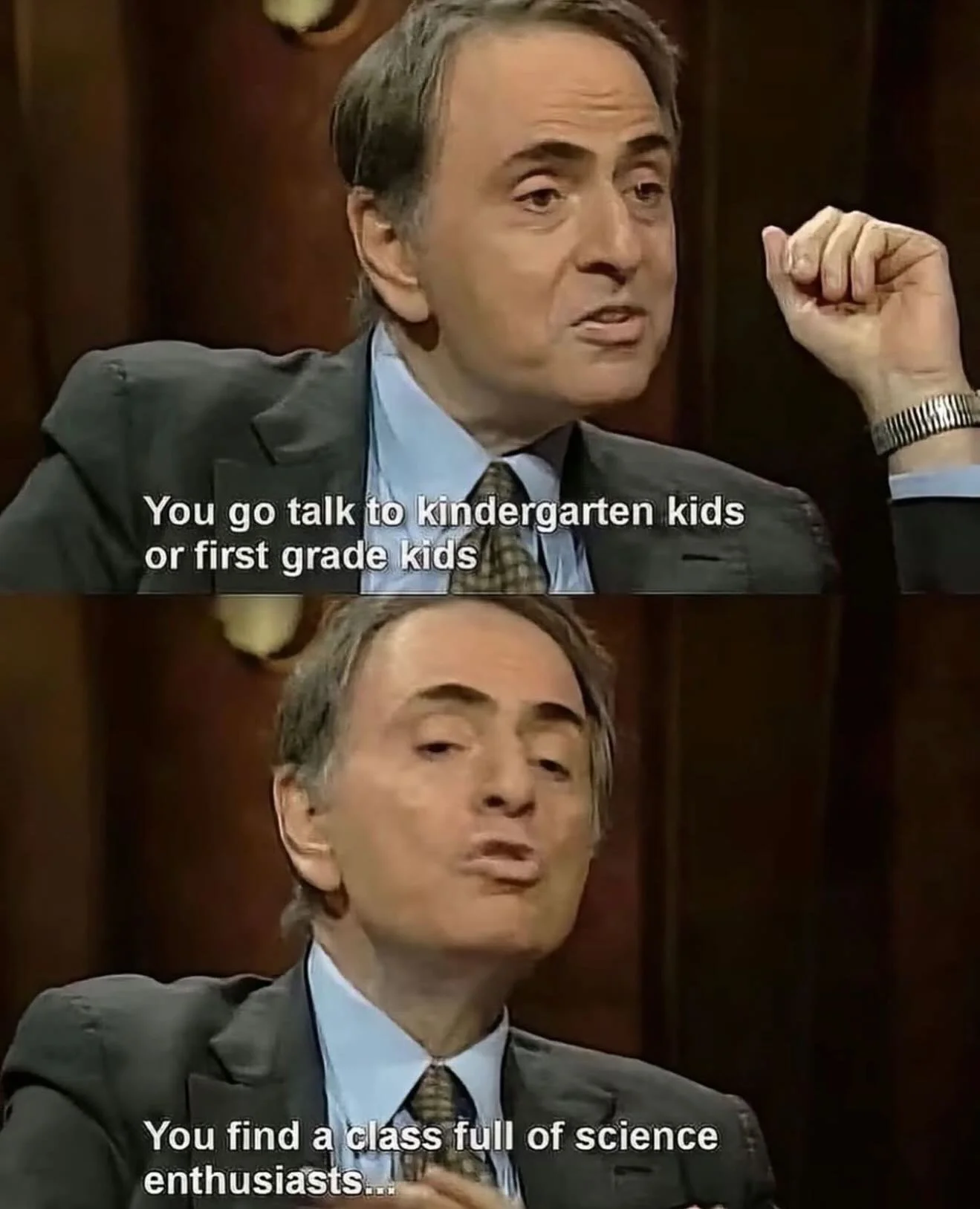 &ldquo;We enter school full of wonder. We leave trained to stop asking questions.&rdquo;

Carl Sagan famously observed that &ldquo;something terrible has happened between kindergarten and 12th grade,&rdquo; referring to the decline in curiosity and i