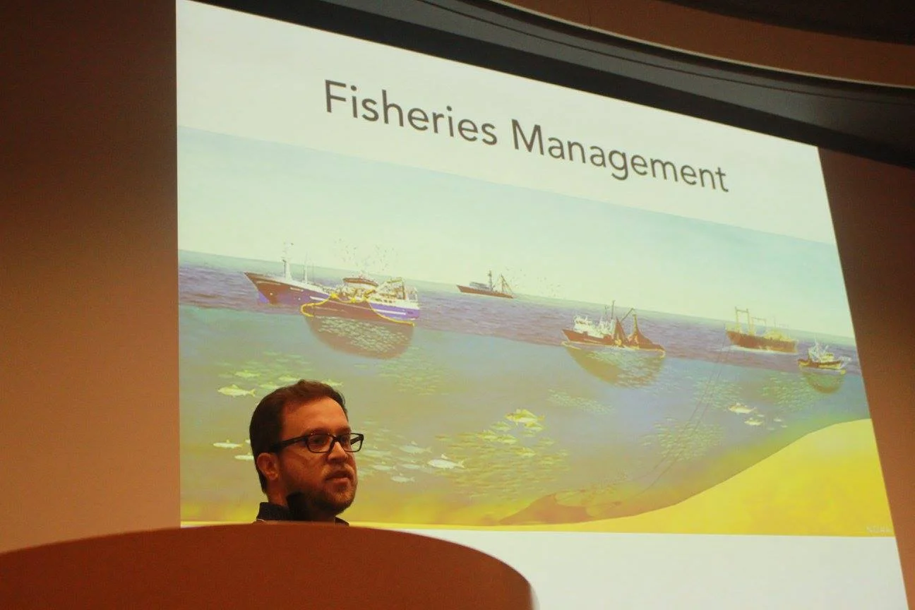 Collin Closek presenting his talk