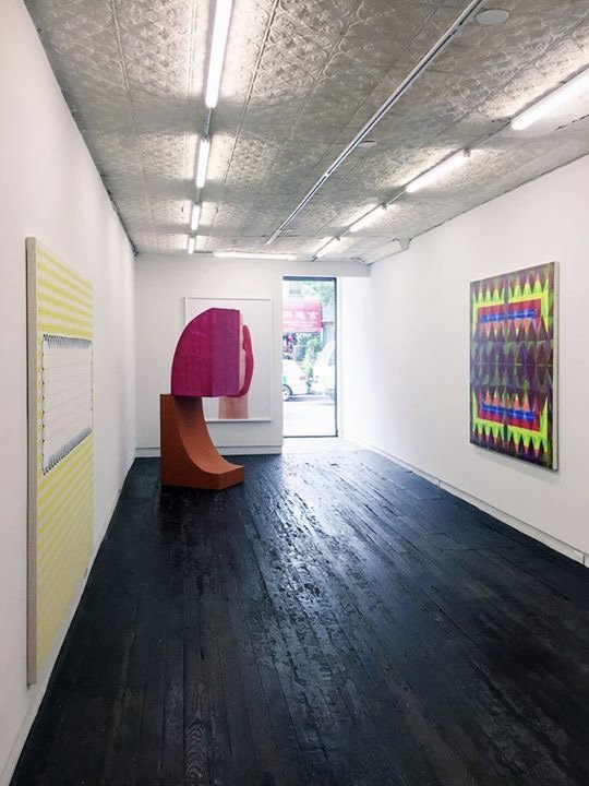  Vagary Of Abstraction: Rachel Beach, Lisa Beck, Nate Ethier, and Dan Walsh, LMAKgallery, New York, NY, June 2017  Left to Right: Dan Walsh, Rachel Beach, Nate Ethier 