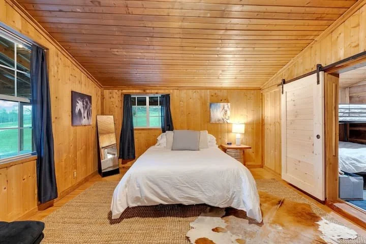 Bed inside The 1920's Ranch Cabin