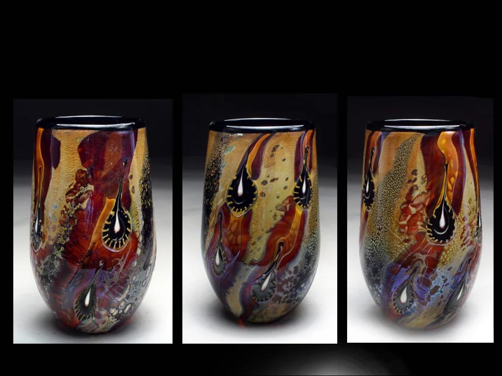 tan and crimson fire cylinder vase.jpg
