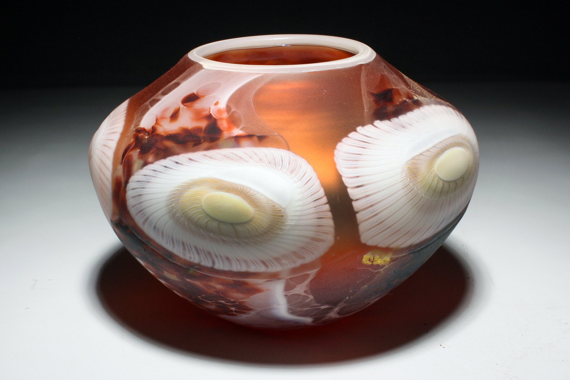 Fire Opal Low Bowl