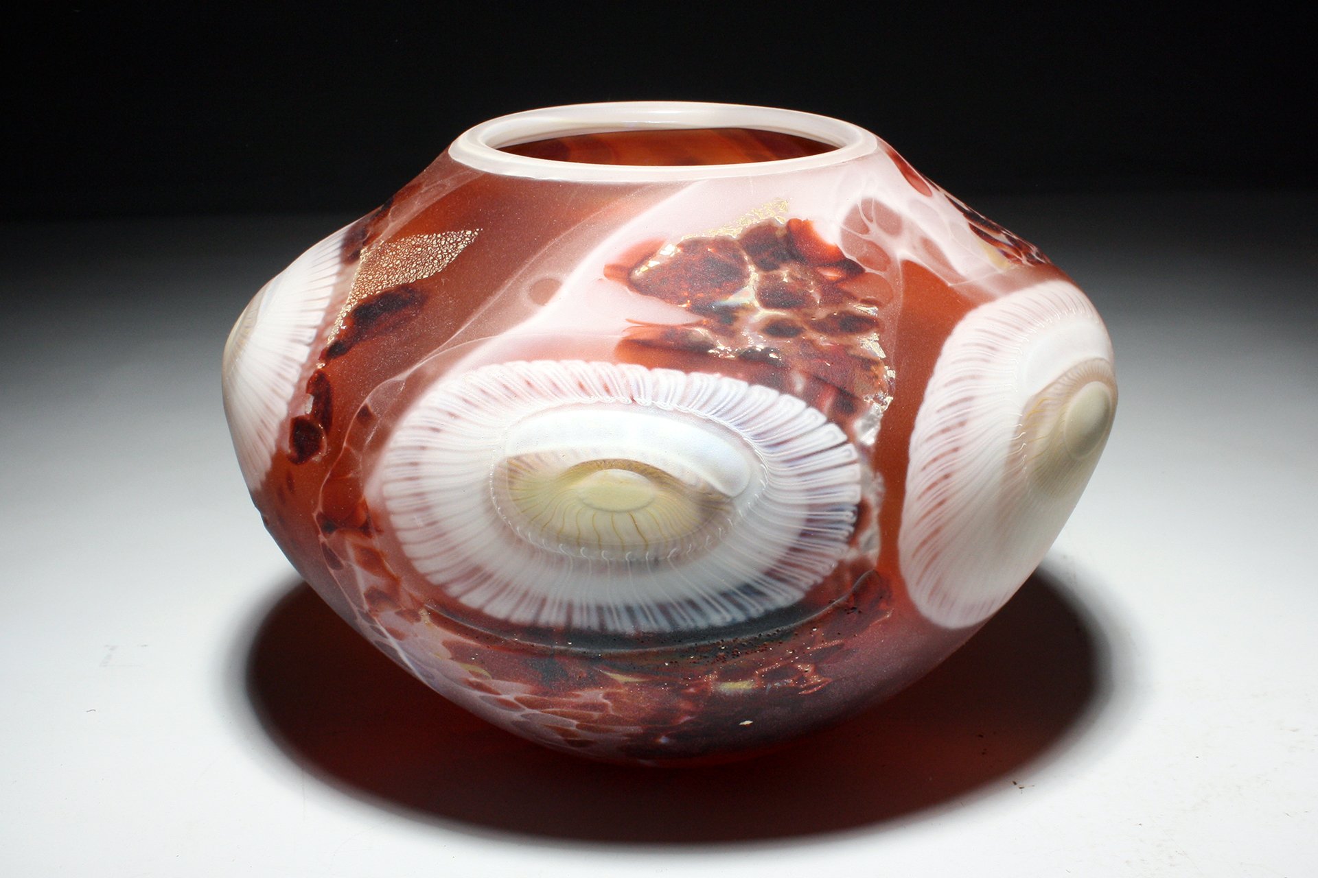 Fire Opal Low Bowl