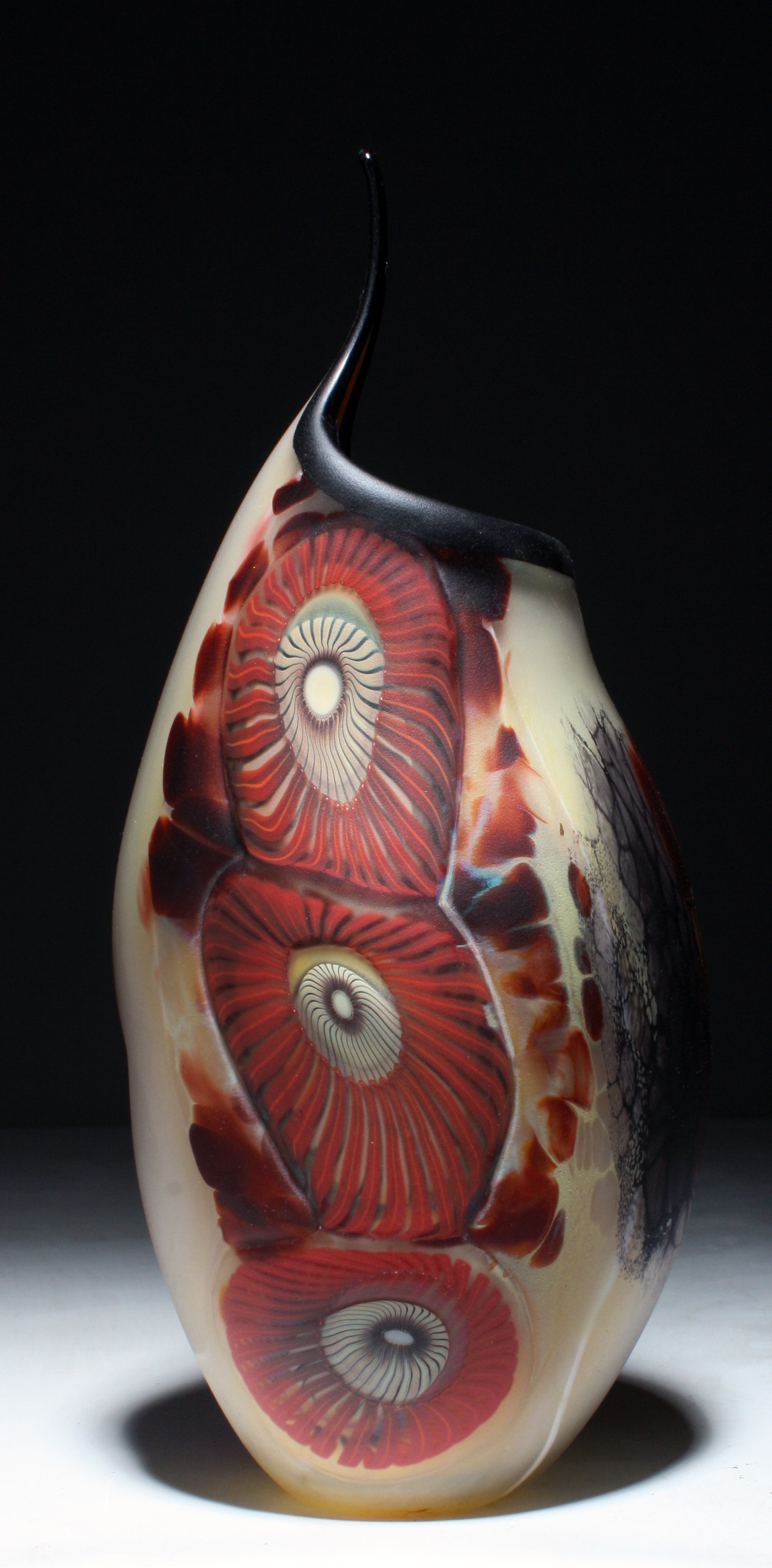 Crimson Burn Pulled Lip Vessel
