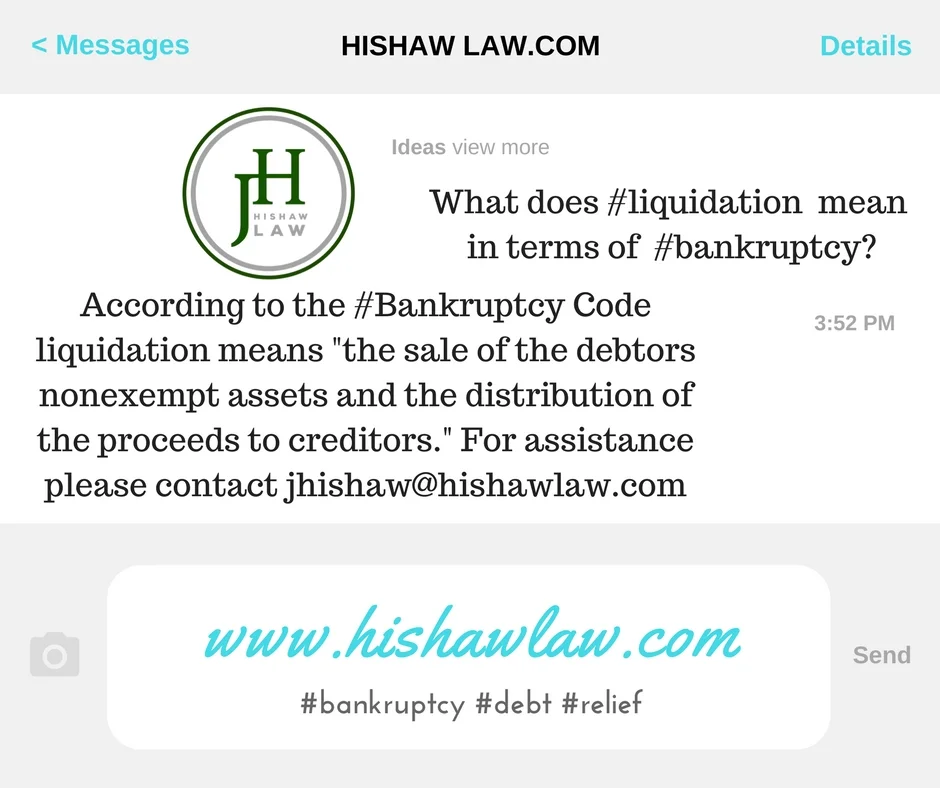 What does #liquidation mean when #filing #bankrutpcy?