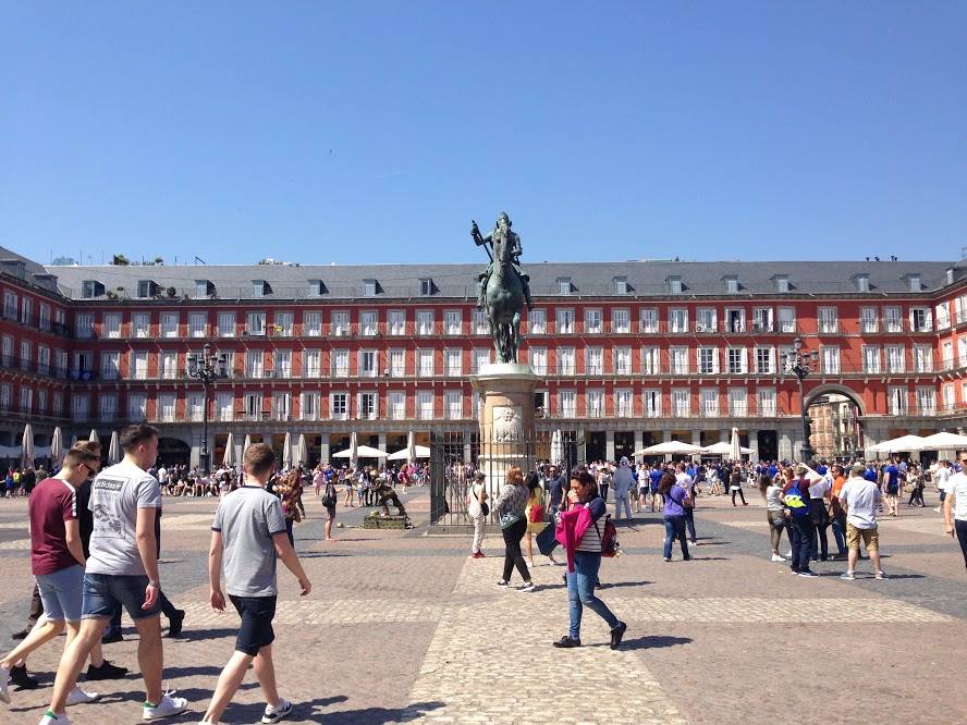 Plaza Mayor in Madrid, Spain.