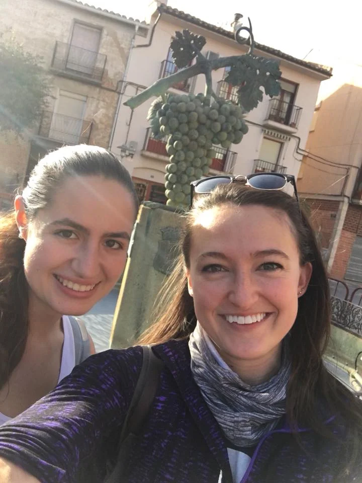 Caroline, Me, and a grape statue because #Rioja