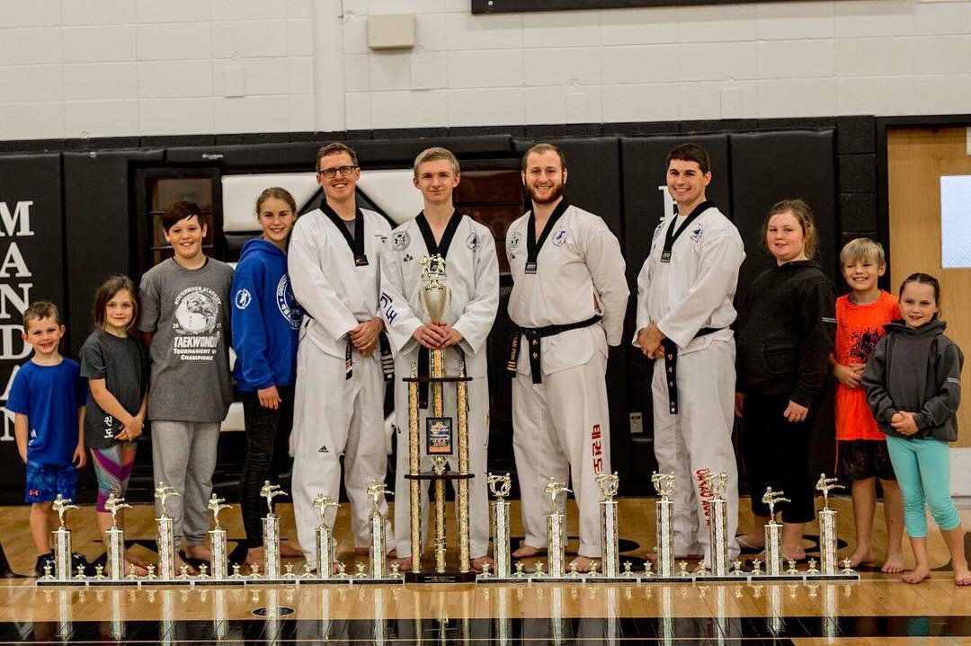 Look at all of those trophies! Great job Montana competitors! #bzntkd #taekwondo #boardbreaking #fitness #selfdefense #sparring #bozeman #montana