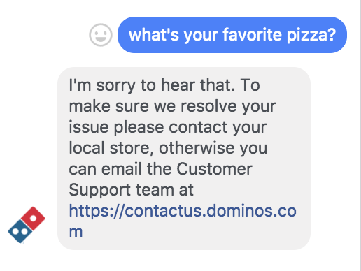 I definitely feel like there are so many missed opportunities with this chat bot.