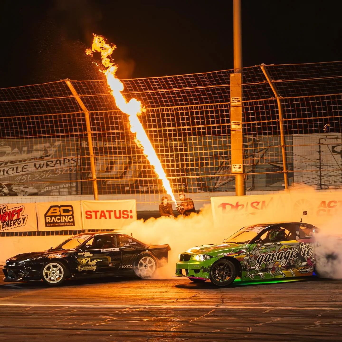 El fuego at Irwindale. 🔥

#irwindalespeedway #hotpitautofest #formuladrift #driftcars #driftcarsofinstagram #hotimportnights