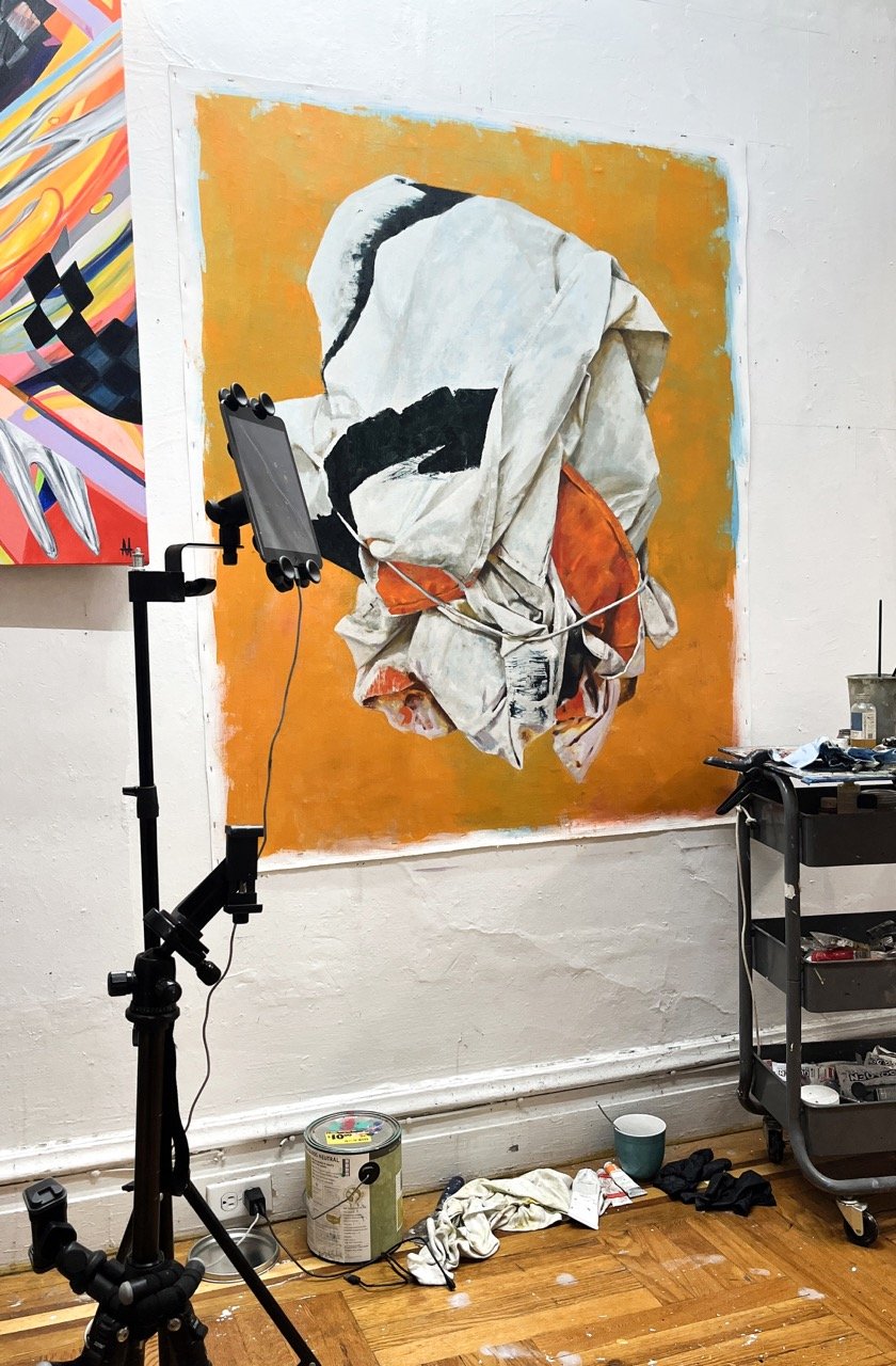 In studio progress shot