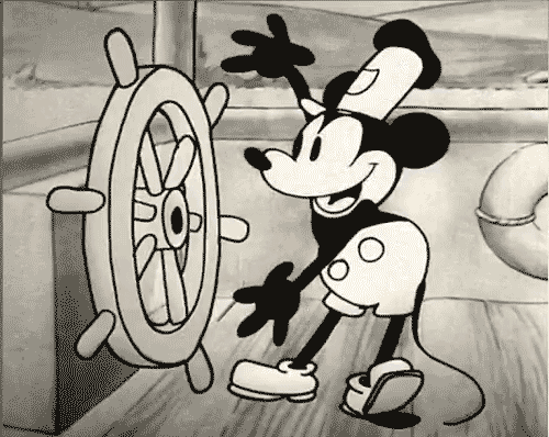 ("Steamboat Willie," 1928. The first appearance of Mickey Mouse | Walt Disney and Ub Iwerks)