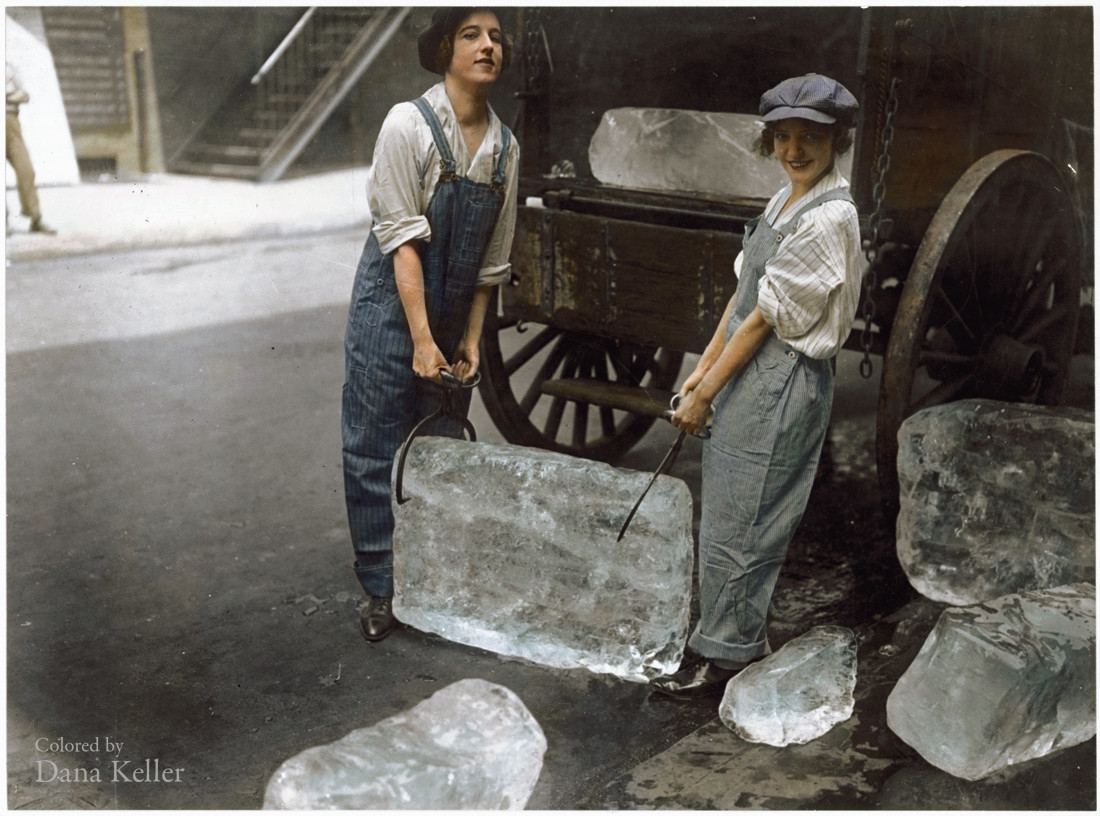 (The original cool girls. Prior to freezers and refrigerators, this is how we got ice.)
