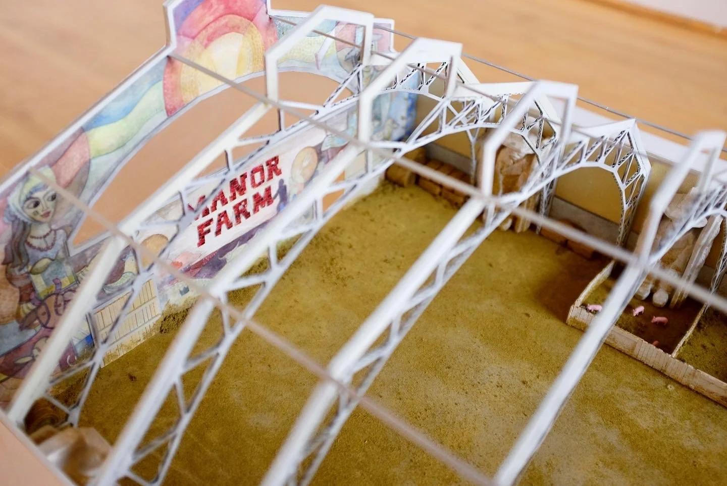   Animal Farm   1/8” scale scenic design model  In Response to Orwell's  Animal Farm , Ellis Gallery 