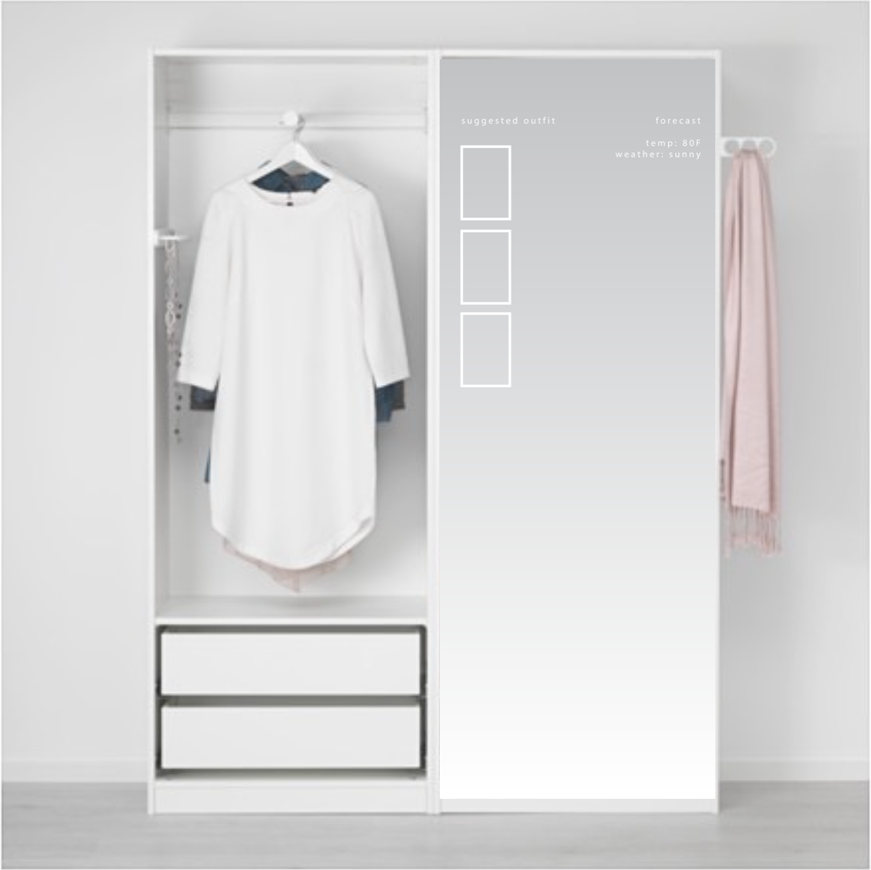 IKEA pax wardrobe with MINIMALIST system