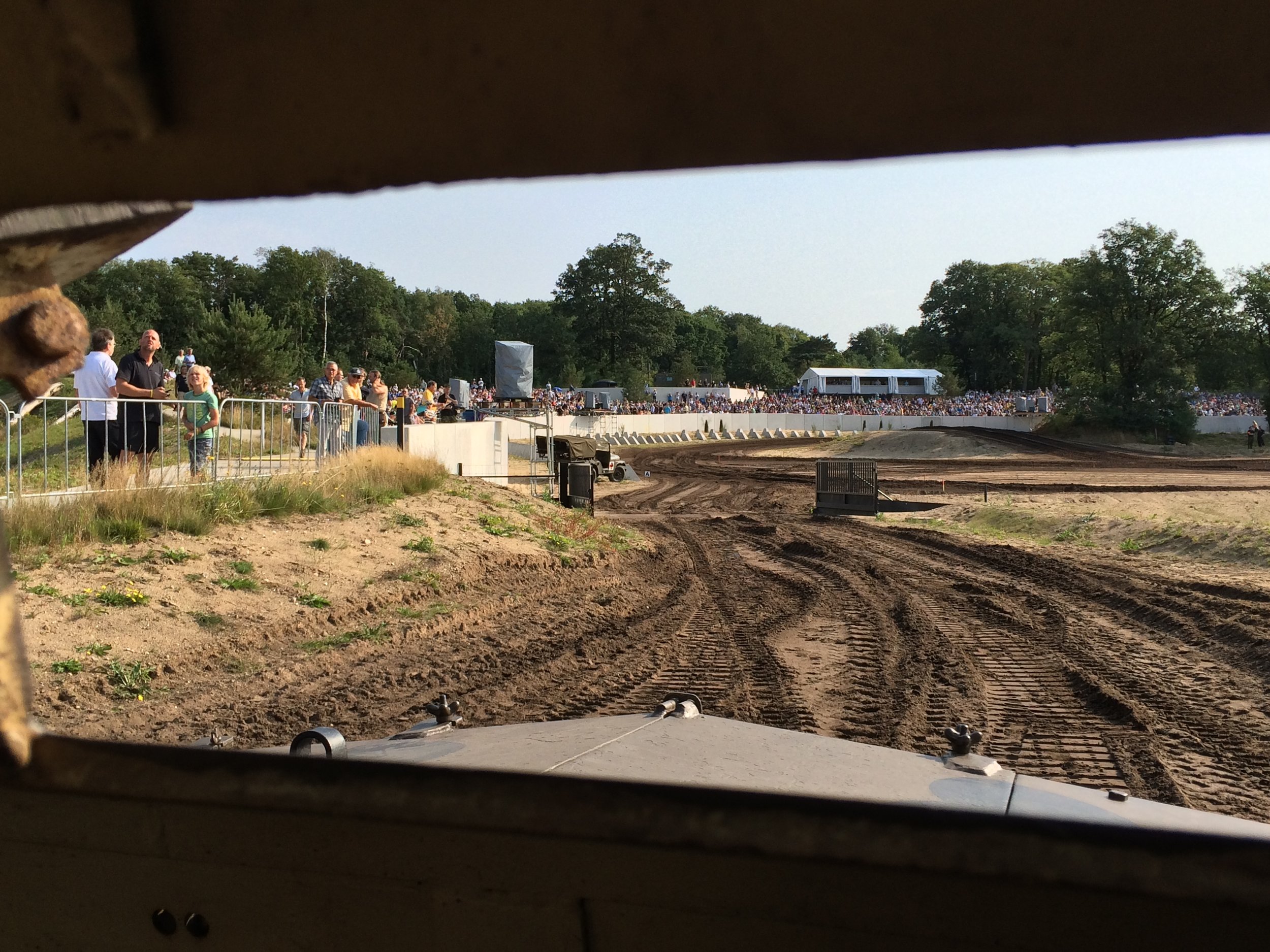 Drivers seat view upon entering the arena!