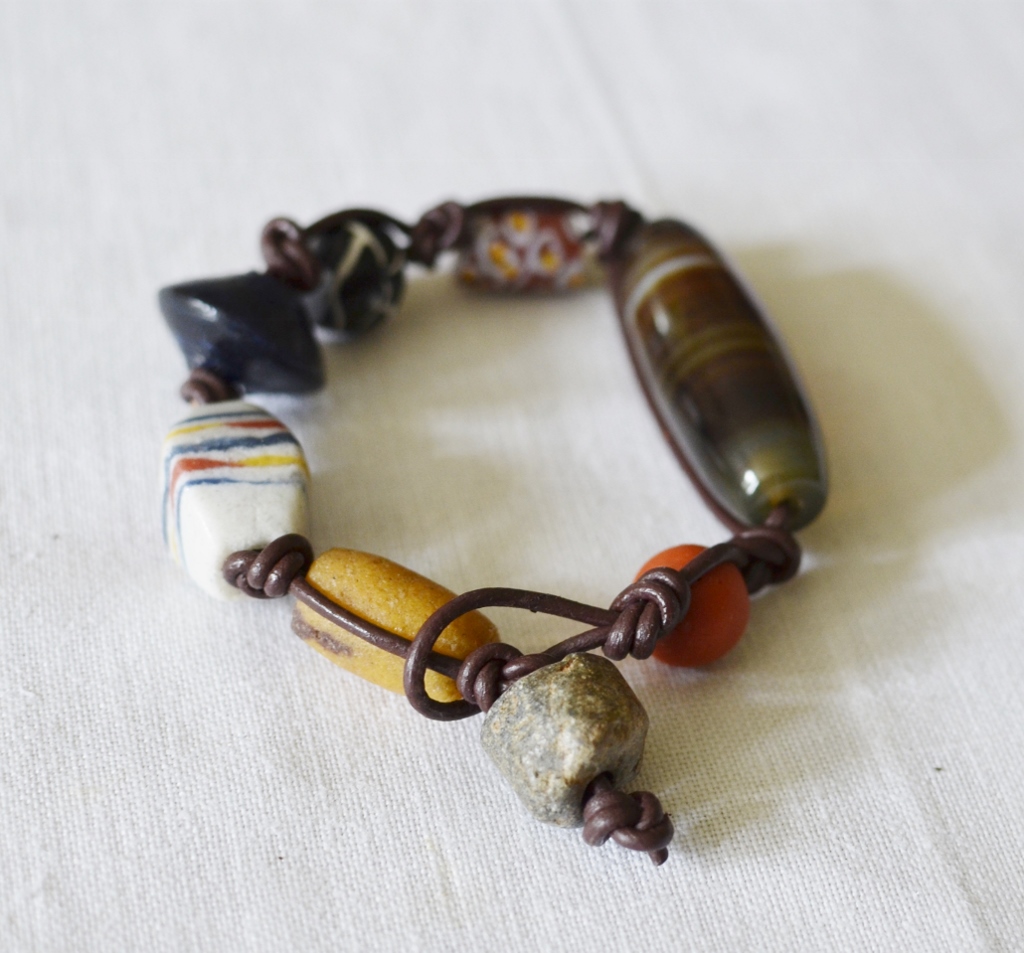 Antique trade bead bracelet