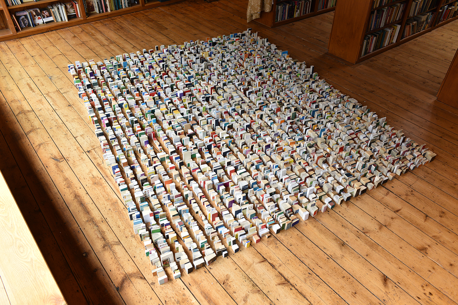 2016 ‘Idiot Compression’. rearranged. Paper. 300cm by 243cm Richard Booth’s Bookshop 2016 15w detail..jpg