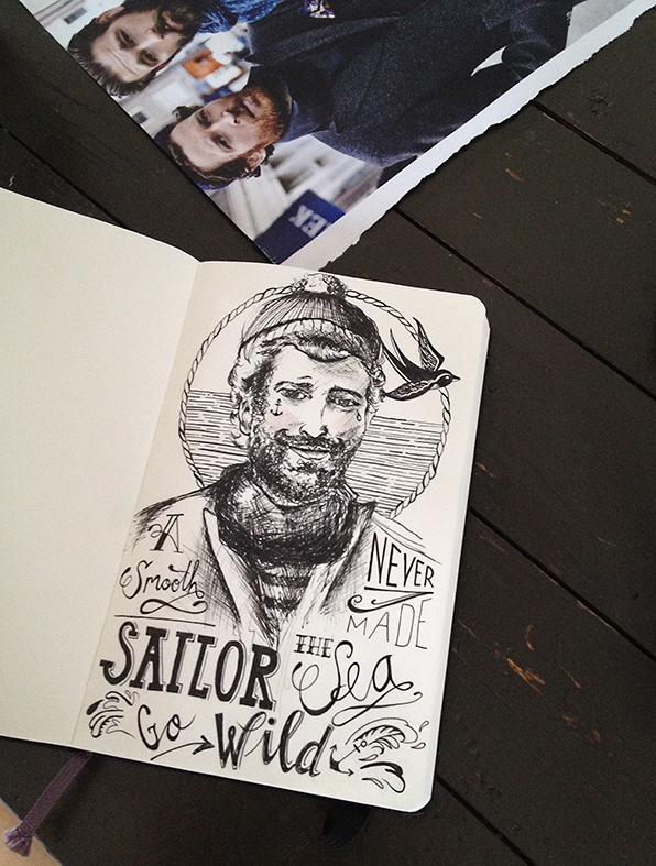 Boven de foto waardoor ik werd geïnspireerd. A Smooth Sailor by Darja ©Kokonoma