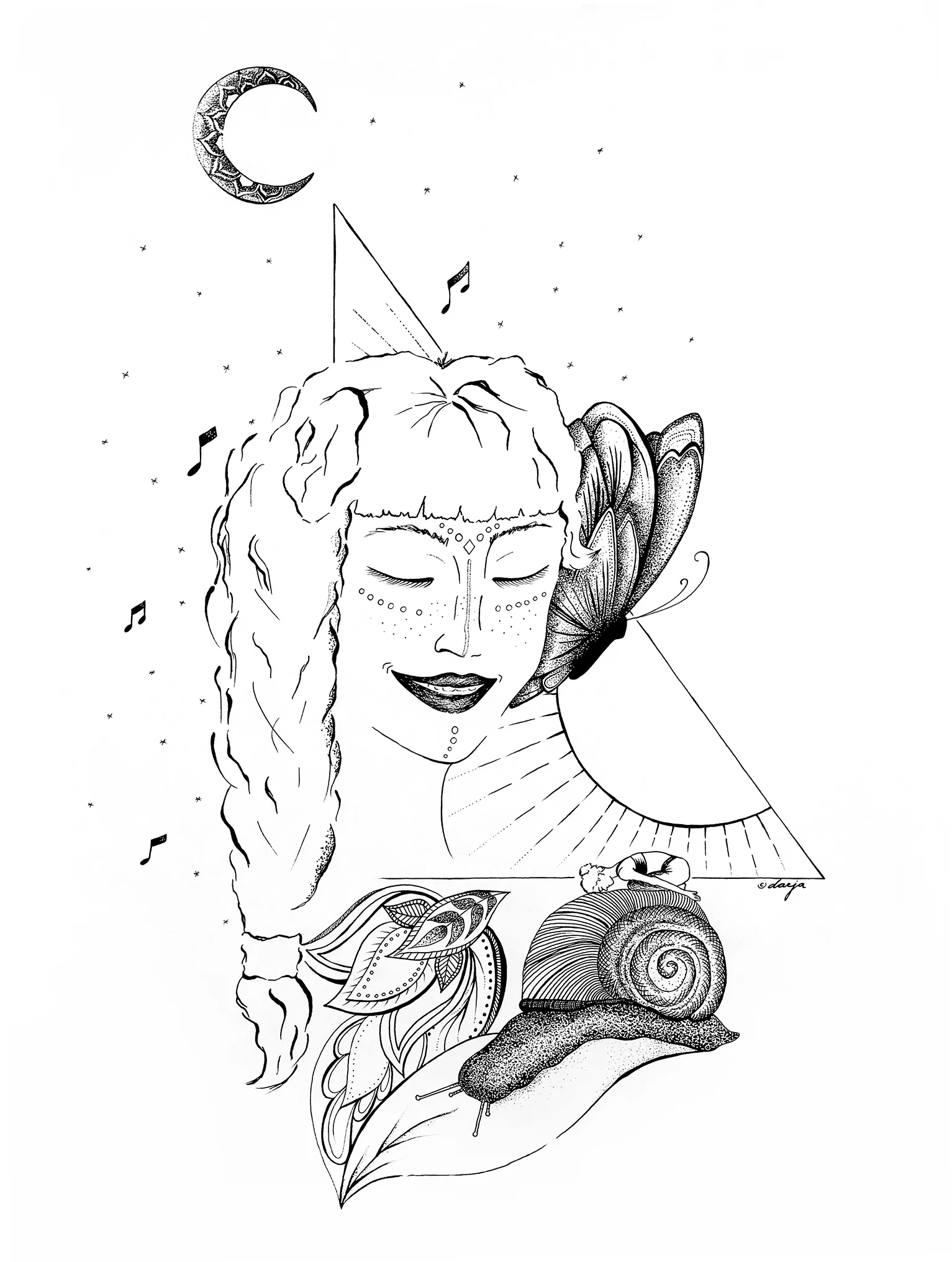 Happy Spirit _illustratie live gemaakt gedurende het driedaags Happy Spirit Days festival