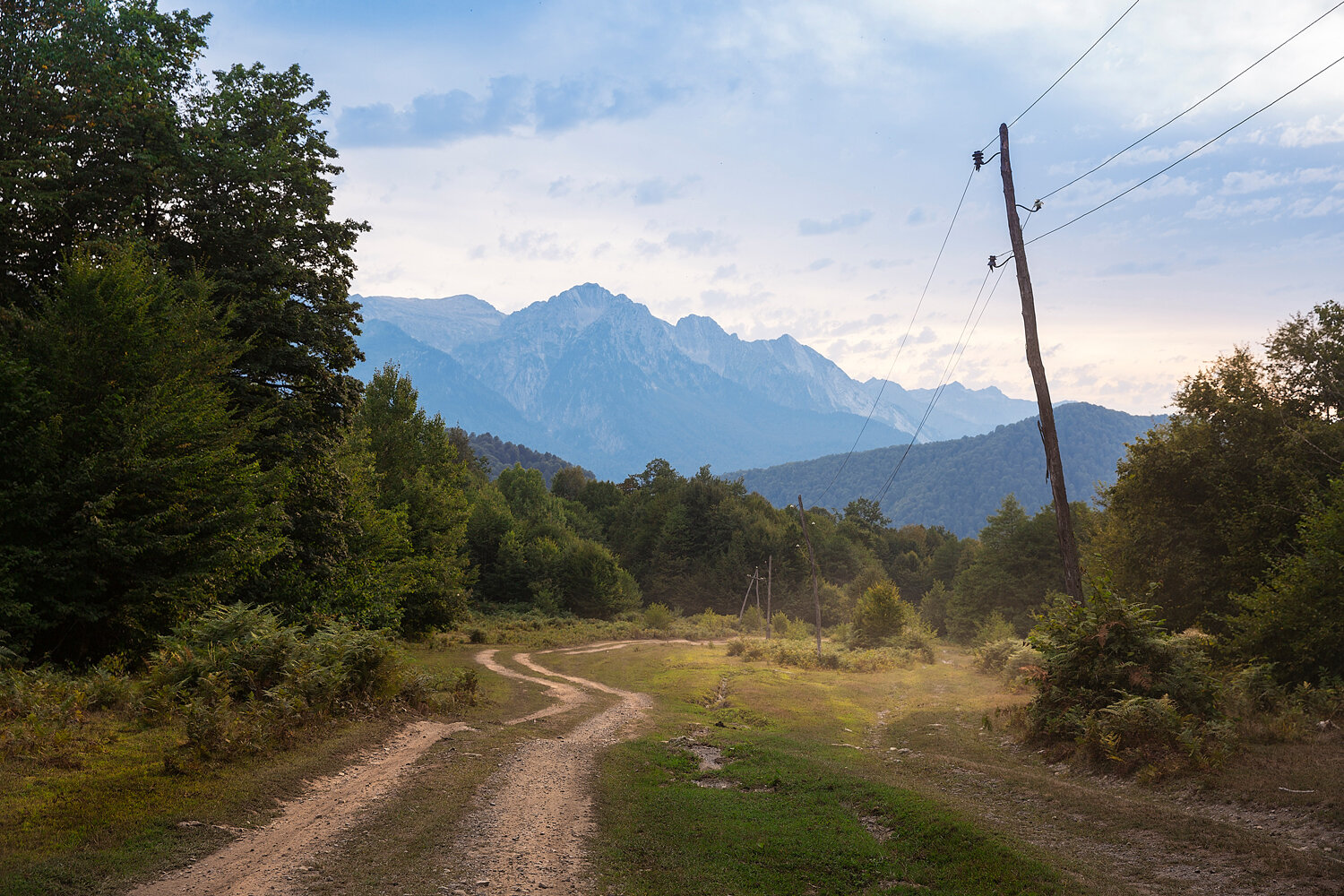  Abkhazia, Pskhu, 05/09/2015.The road to the village Pskhu. In the summer of 1942, Wehrmacht occupied the village.  