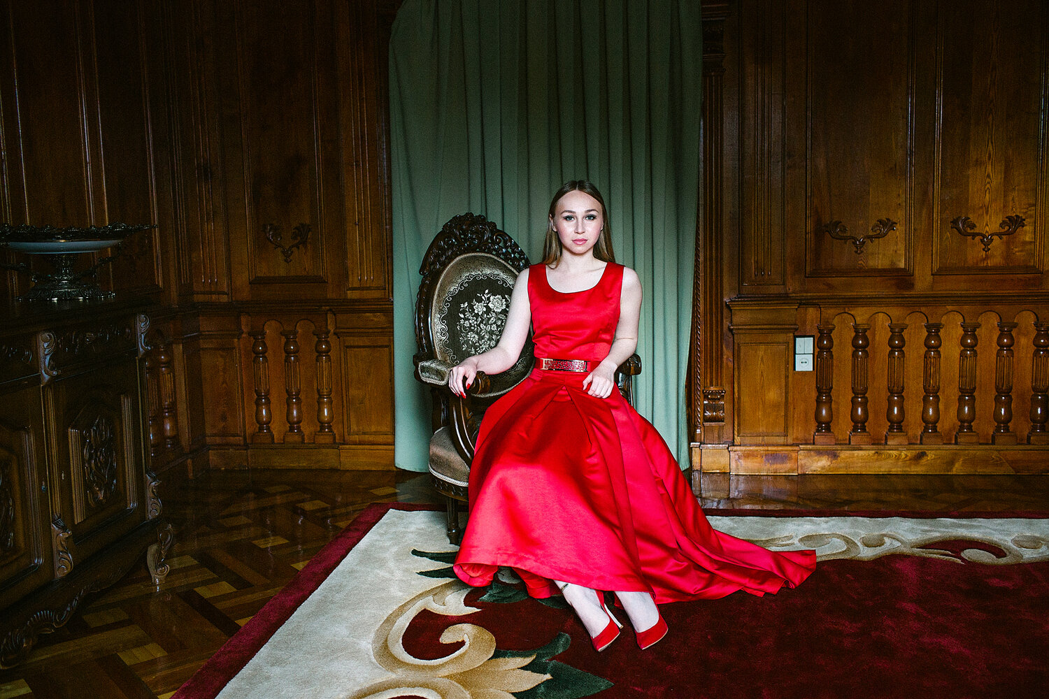 Abkhazia, Sukhum, 11/05/2016. Aditsa Tsikytania, a socialite, fashion blogger, and lawyer in her living room.
