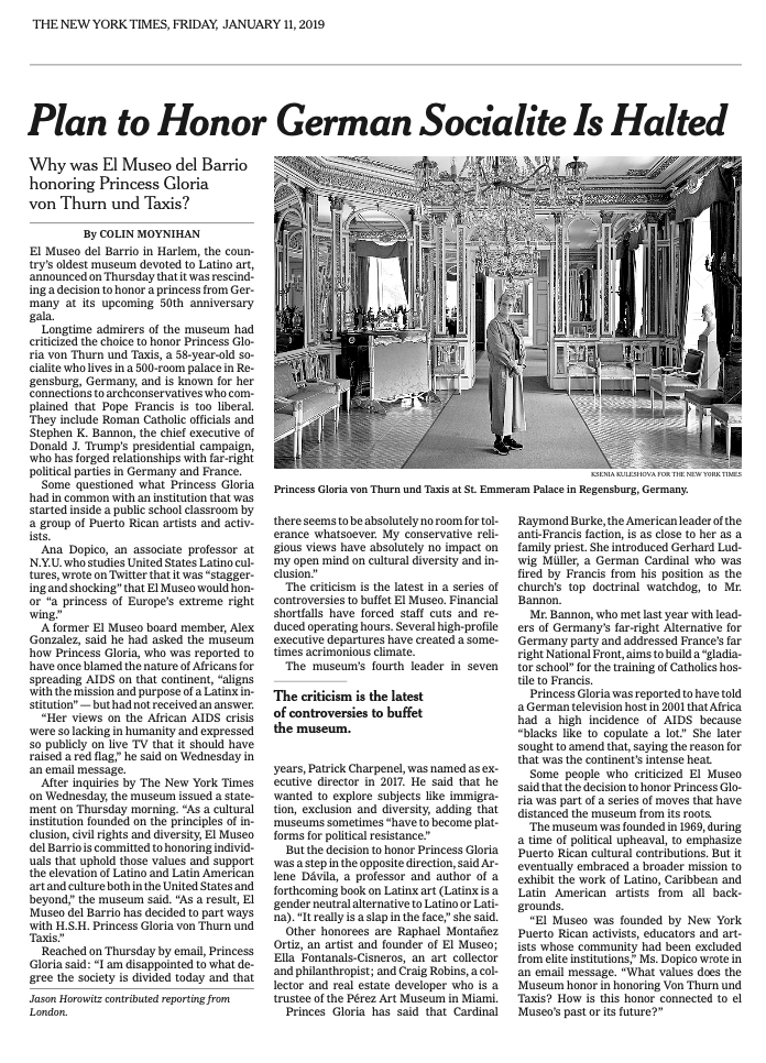  Publication:   The New York Times   Date: 11.12.2018   