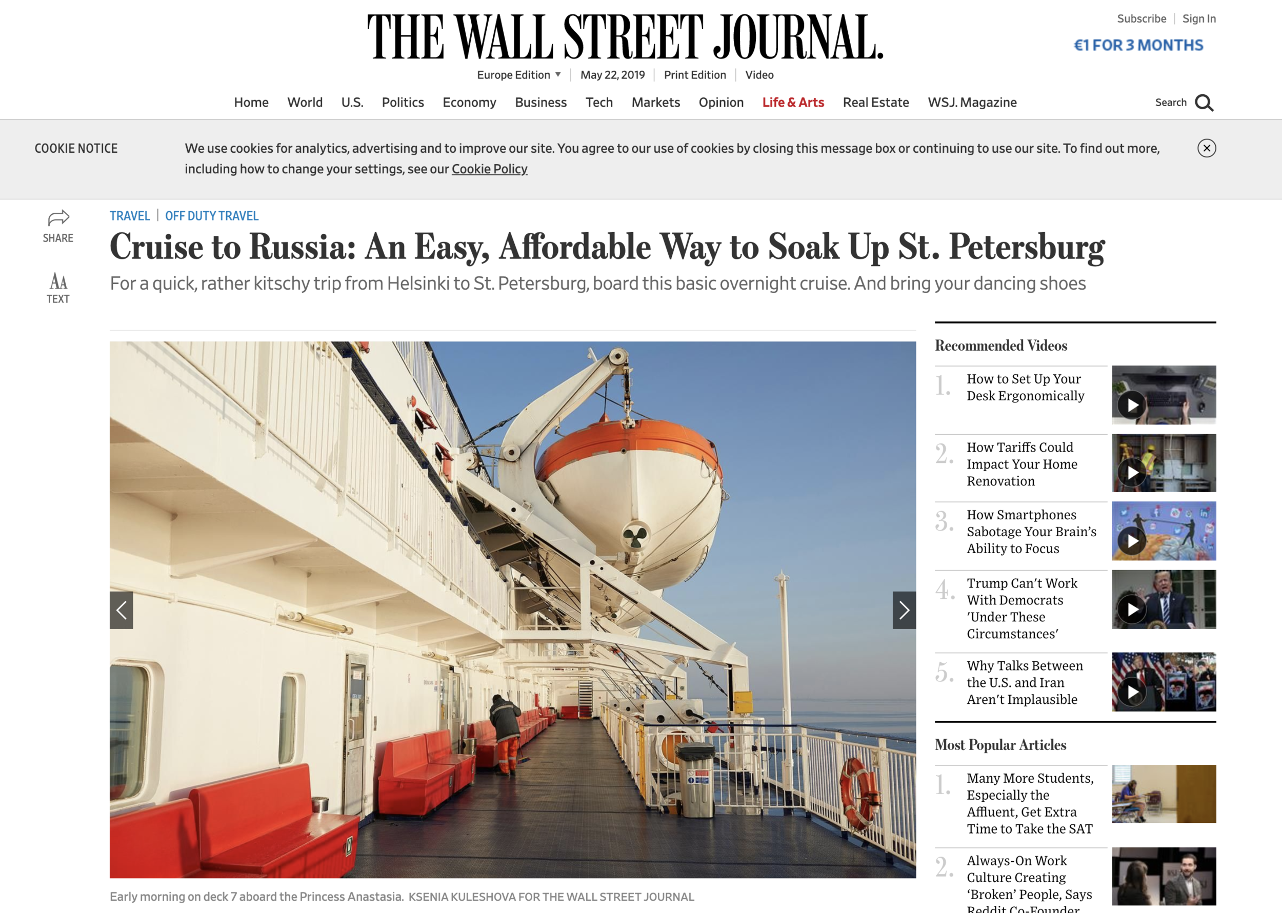  Publication:   The Wall Street Journal  Date: 22.05.2019   