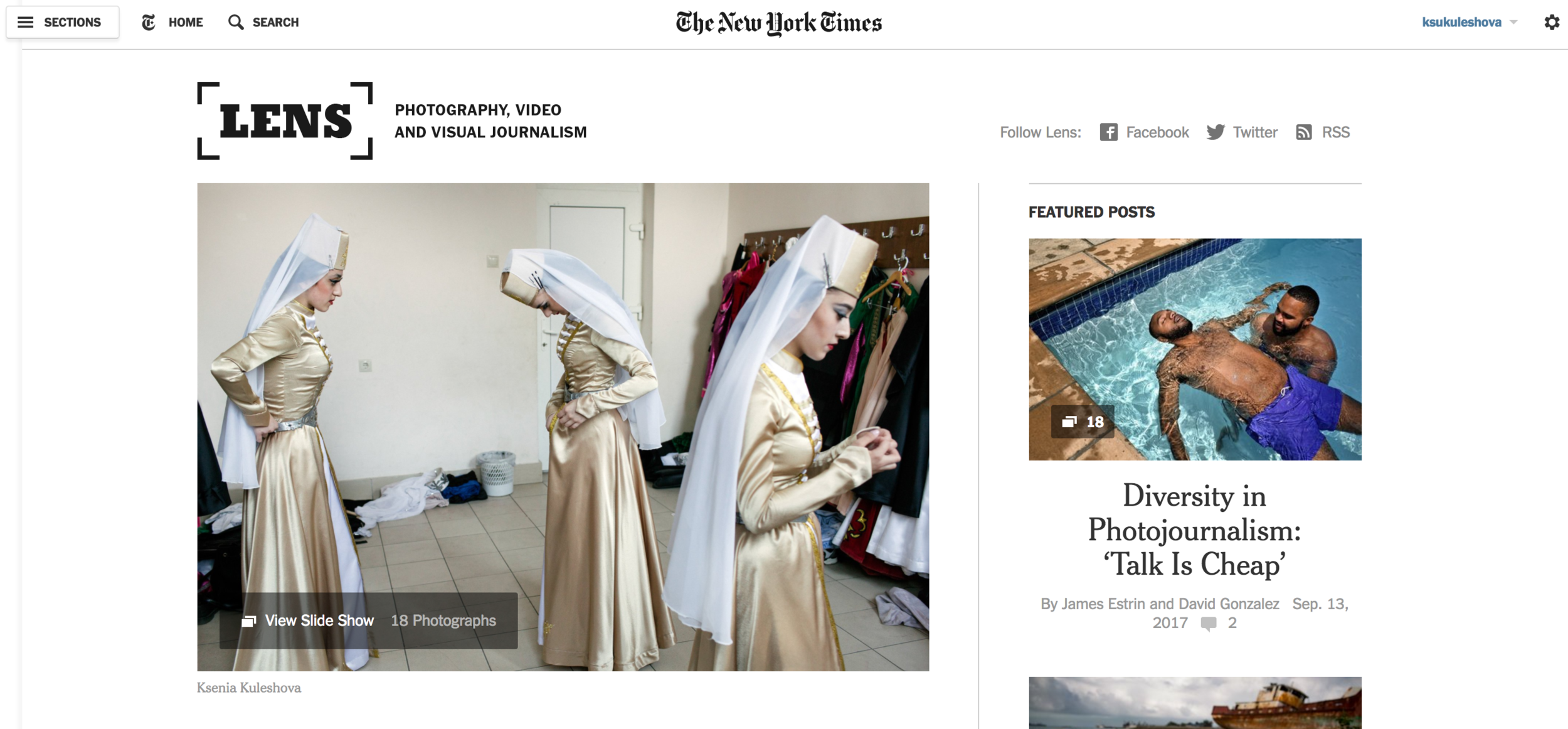  Publication:   NYT Lens Blog  Date: 13.09.2017   