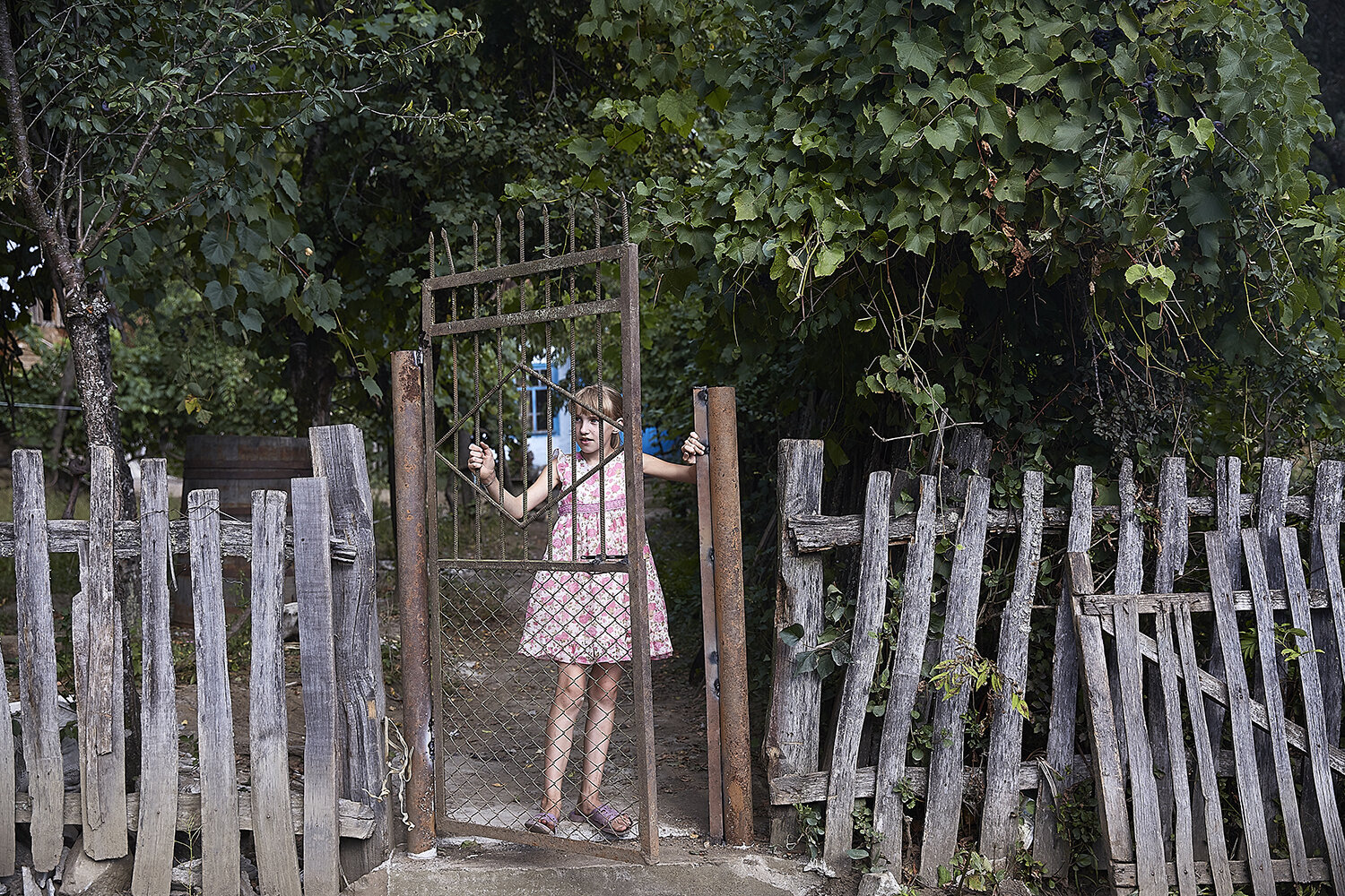 Abkhazia, Pskhu, 05/09/2015. The portrait of Ksenia. The majority of the inhabitants of Pskhu are Russians.