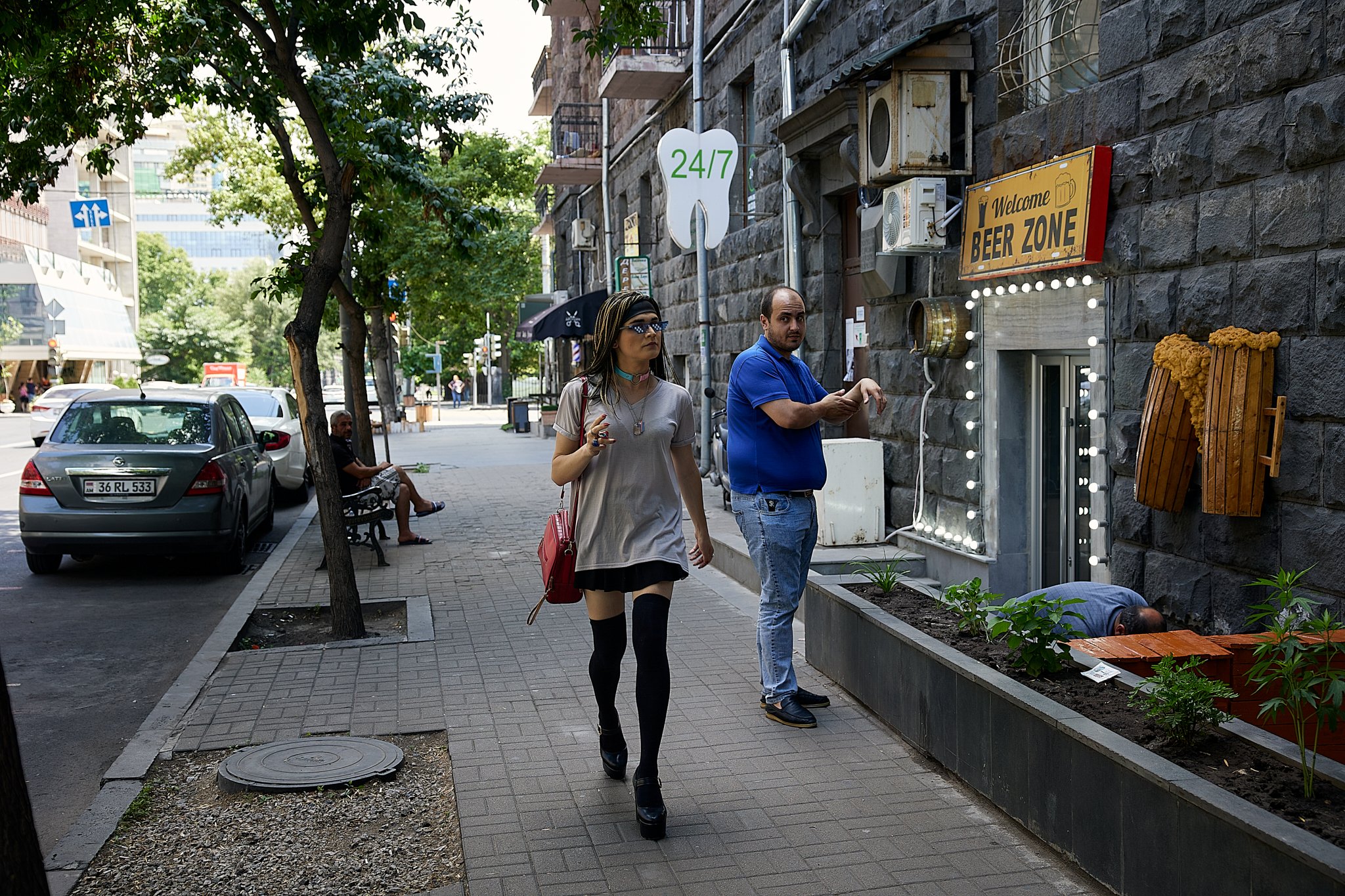  Armenia, Yerevan, 02/07/2022. Alice Wednesday (26) is walking on the street. Alice was born and lives in Yerevan. She is a transwoman. Alice regrets and can’t forgive herself that she started to live openly so late: she came out to her parents when 
