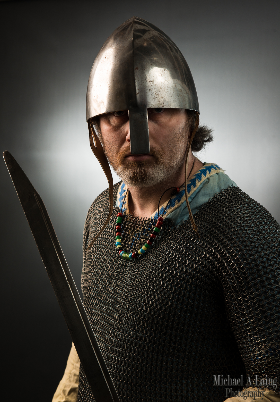 Later photo from shoot. You can see the diffuser and umbrella in the helmet