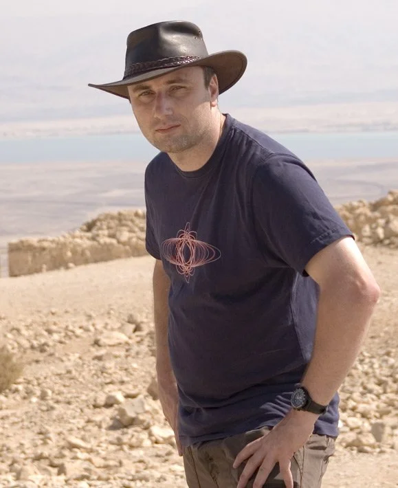 Taking a break whilst filming a travel documentary in Israel (shot at Masada)