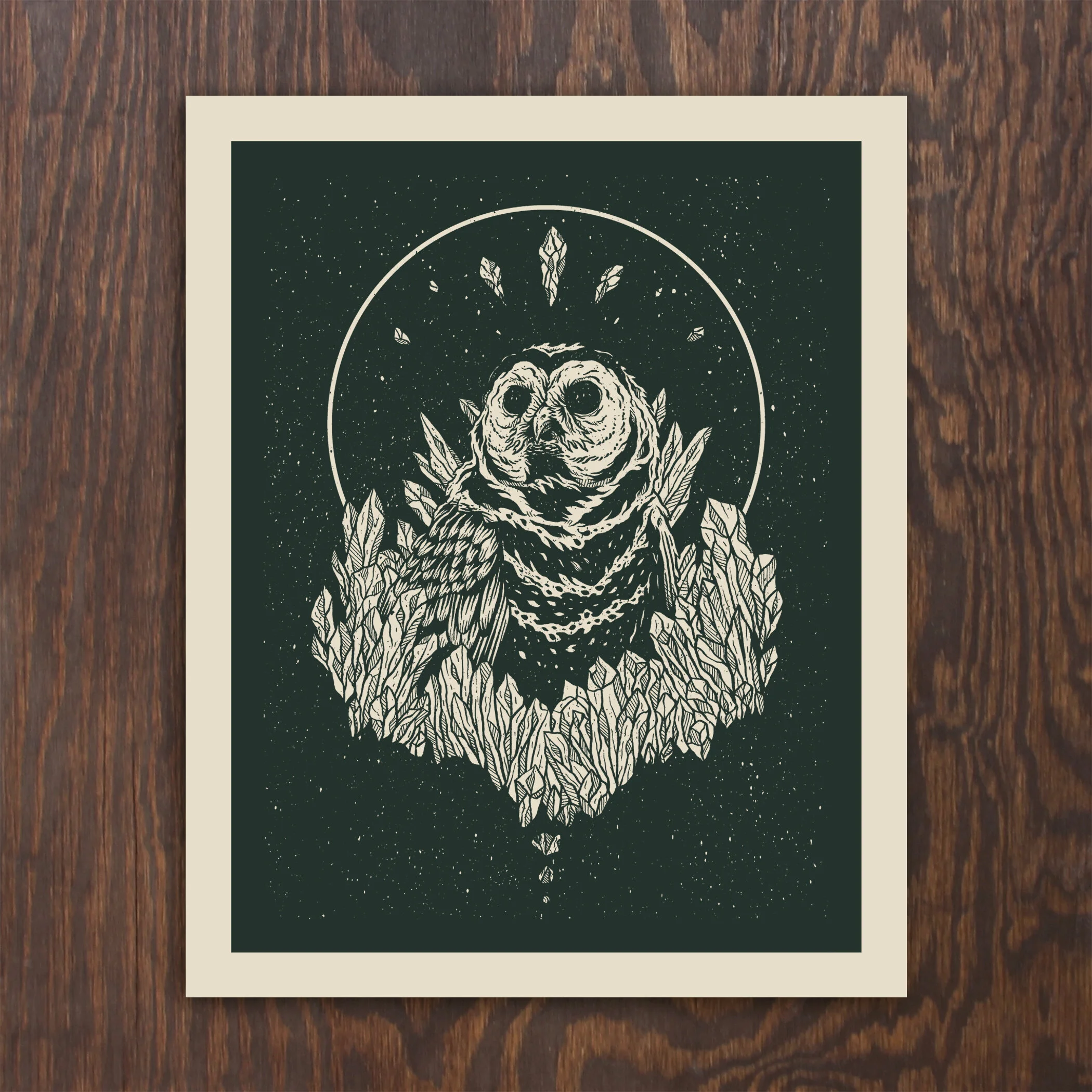 Crystal Owl Screenprint