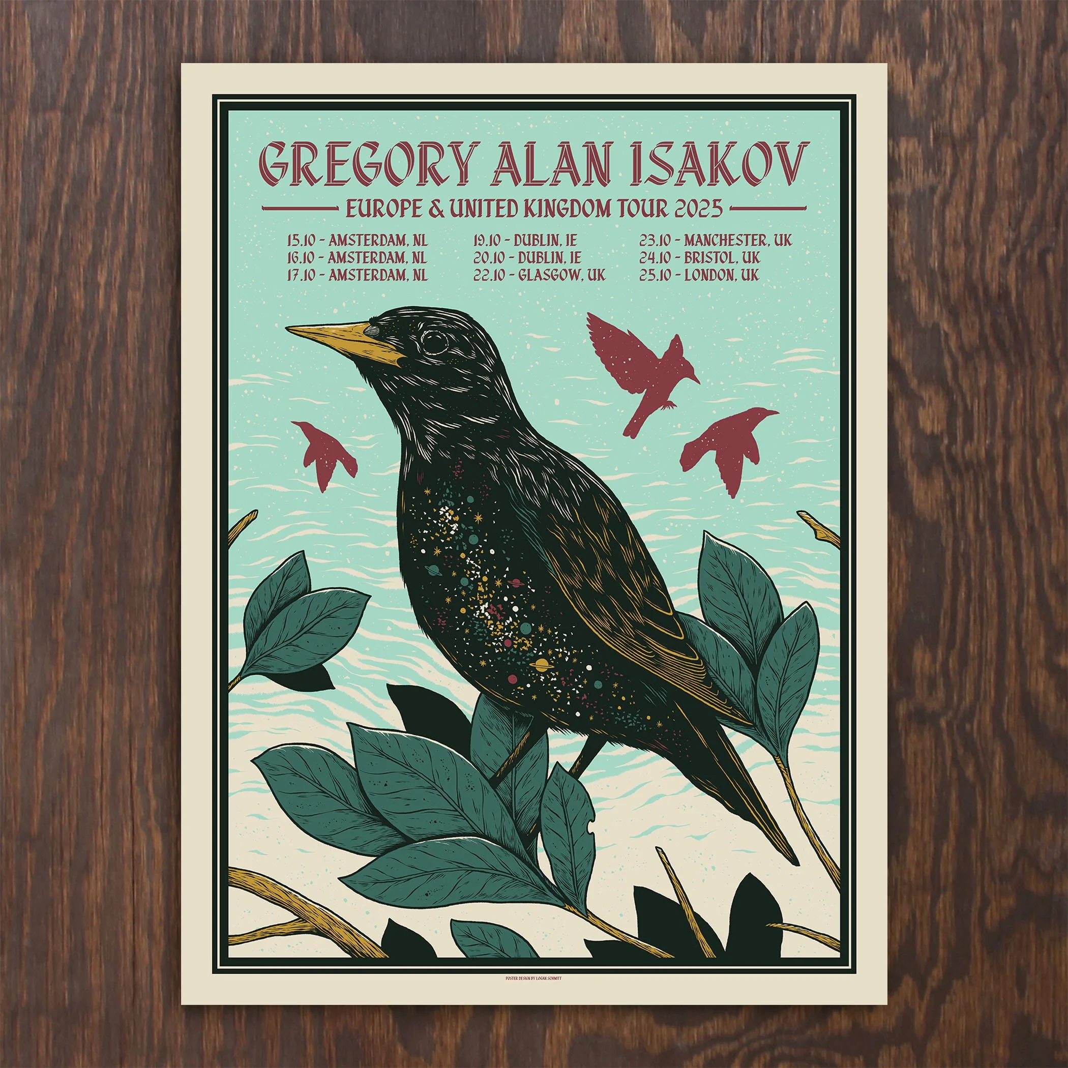Gregory Alan Isakov Europe + UK Tour Poster 2025