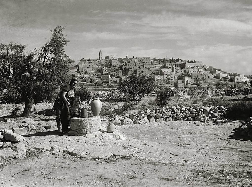 A woman at a well just outside of Bethlehem (1938)