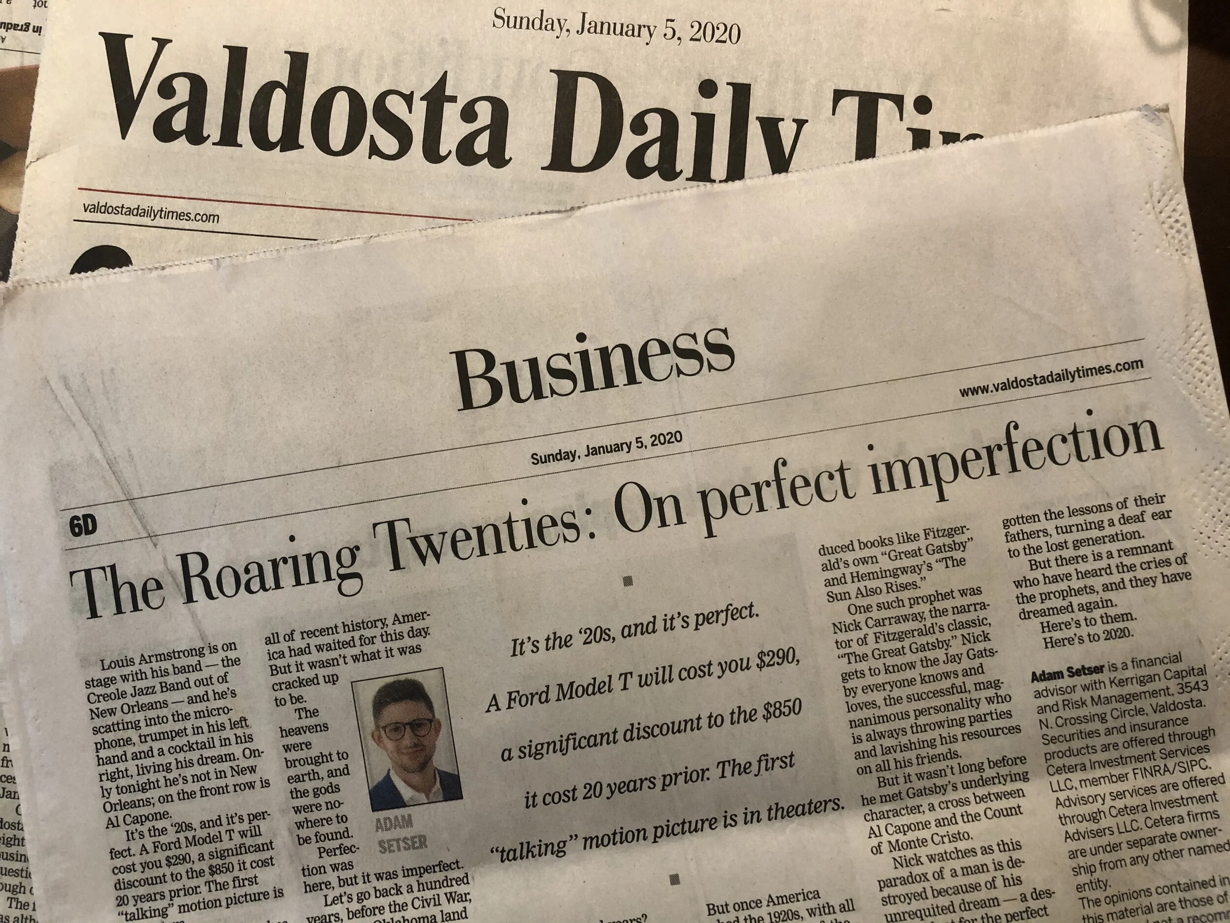 So About That Column in the Newspaper...