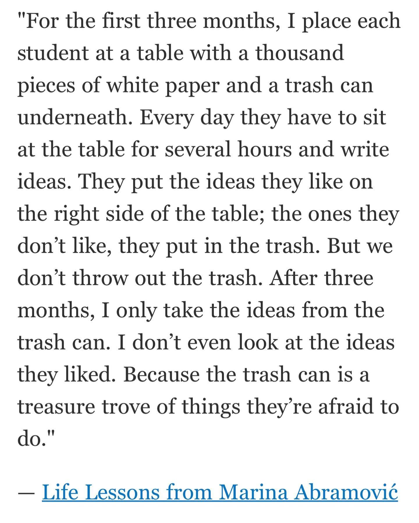 Wise advice. I&rsquo;m often scared to put some ideas to paper, much less use them or share them. I guess we need to keep the trash around!
