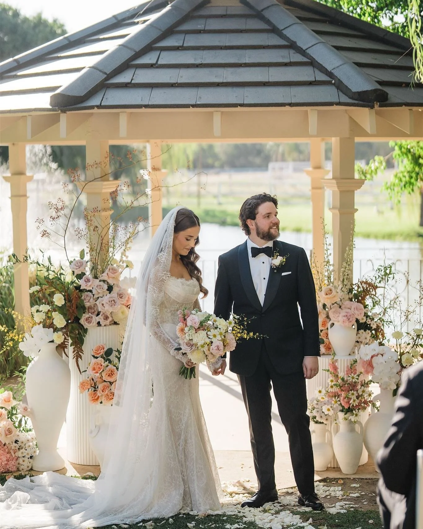 A &amp; T ~ Just married magic 🌼✨🌸 Beautiful photos thanks to @peggysaas ✨