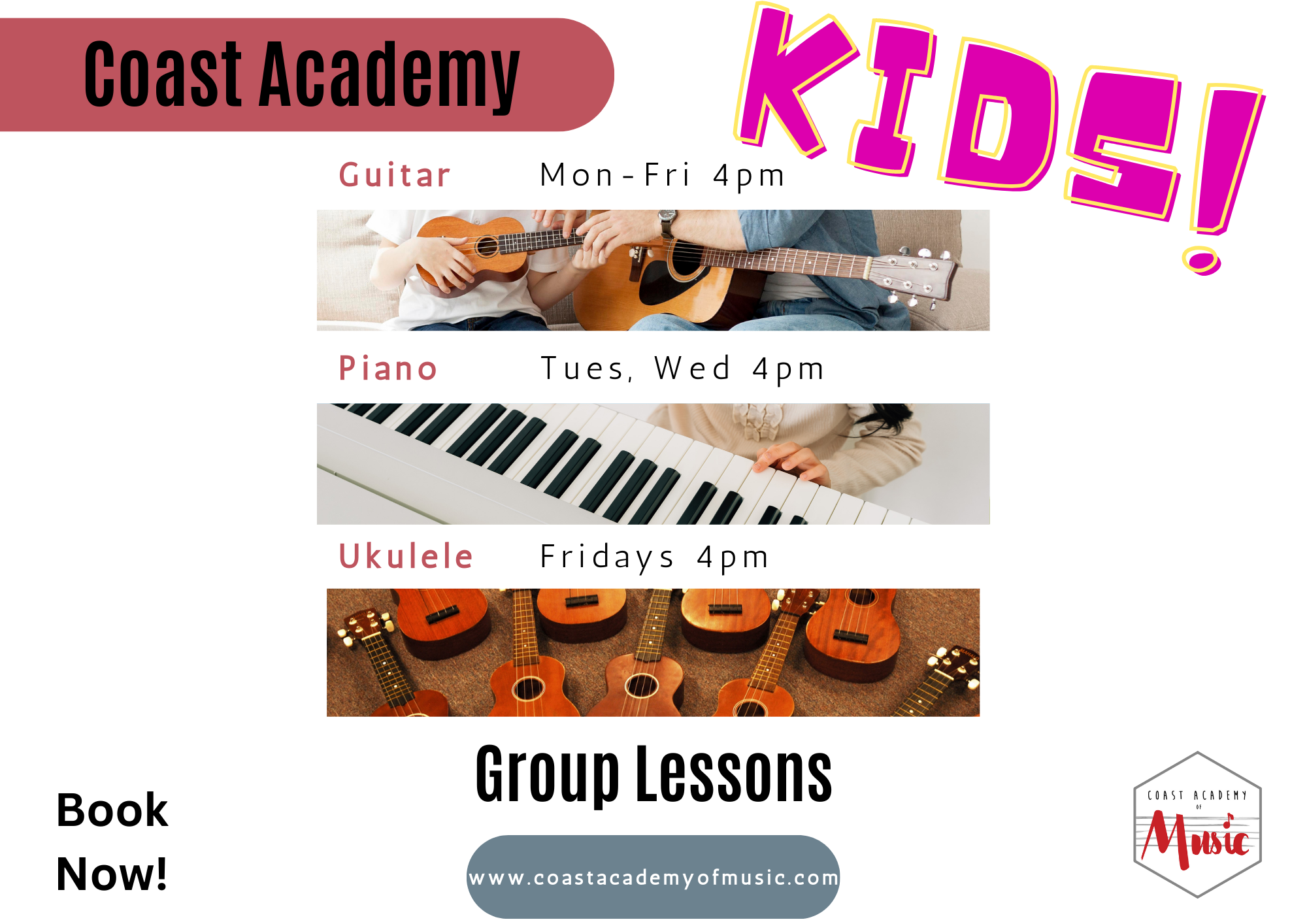 Group Lessons — Coast Academy of Music | Music Lessons | Gosford, Erina ...