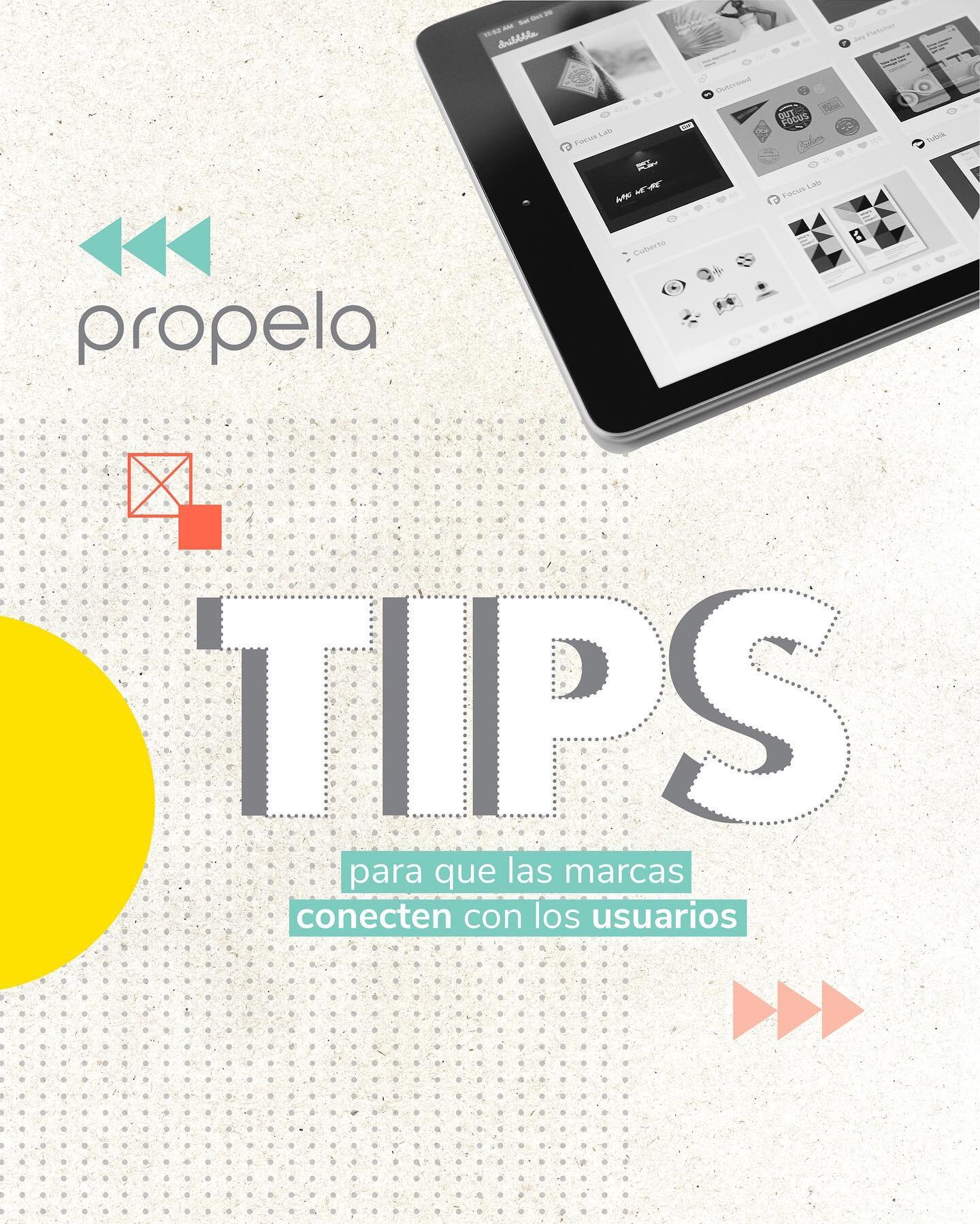 Estos tips👆🏻ayudan a crear un v&iacute;nculo real entre las marcas y los usuarios.

Lograr una conexi&oacute;n con las personas es la manera m&aacute;s eficaz de diferenciar una marca del resto.

#Propela #SomosPropela #CreativeThinkers #Creative #