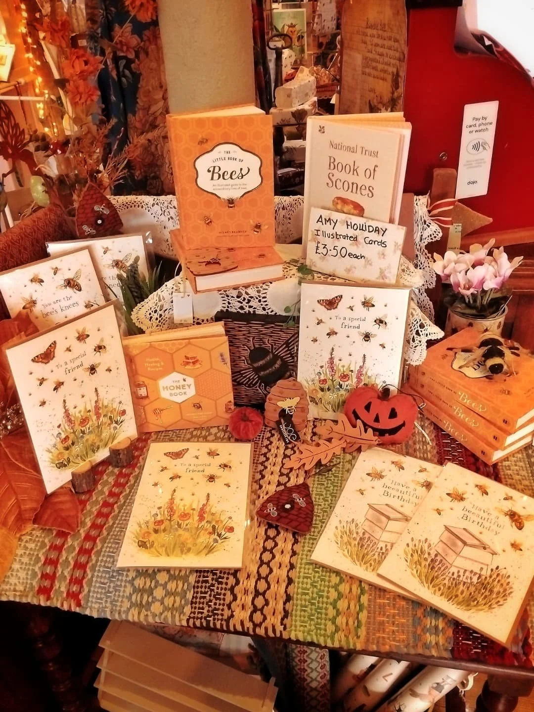 The wonderful @bumblebeeatthehive in Barrow is now stocking a selection of my cards and books 😊🌼🐝
