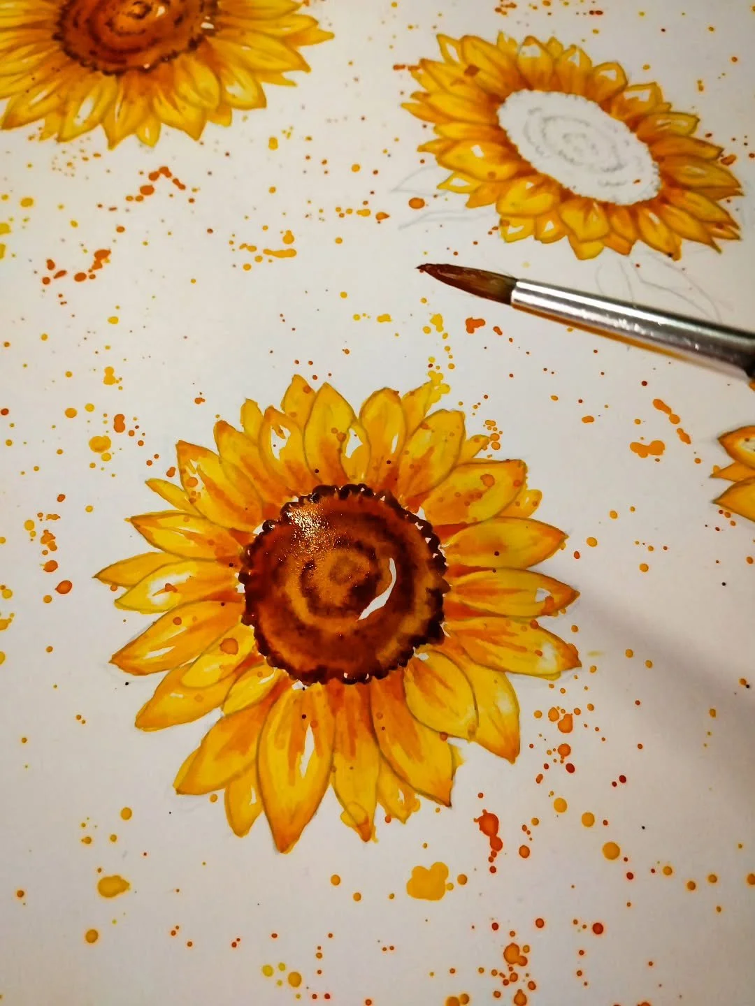 I miss summer already🌻So I painted some simple sunflowers :) it felt good ☀️ hope they bring some sunshine to your feed!
Before these happened, I'd been working away on small commissions here and there, but personal art felt overwhelming. I realise