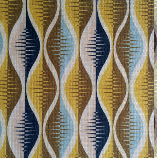 Leaf Flow 006 Shown here printed onto a textured linen. Fabric width 140cm