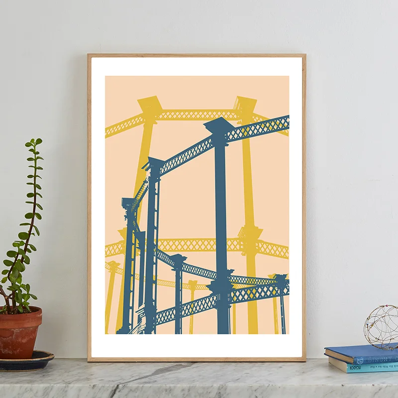 Jo Angell Kings Cross Gasholder A2 Blush framed squ.jpg