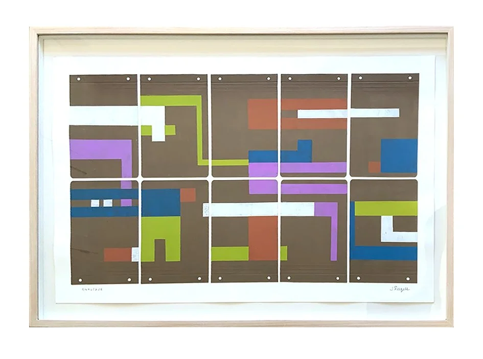 Interconnections 60x85 cm collage & acrylic on vintage paper