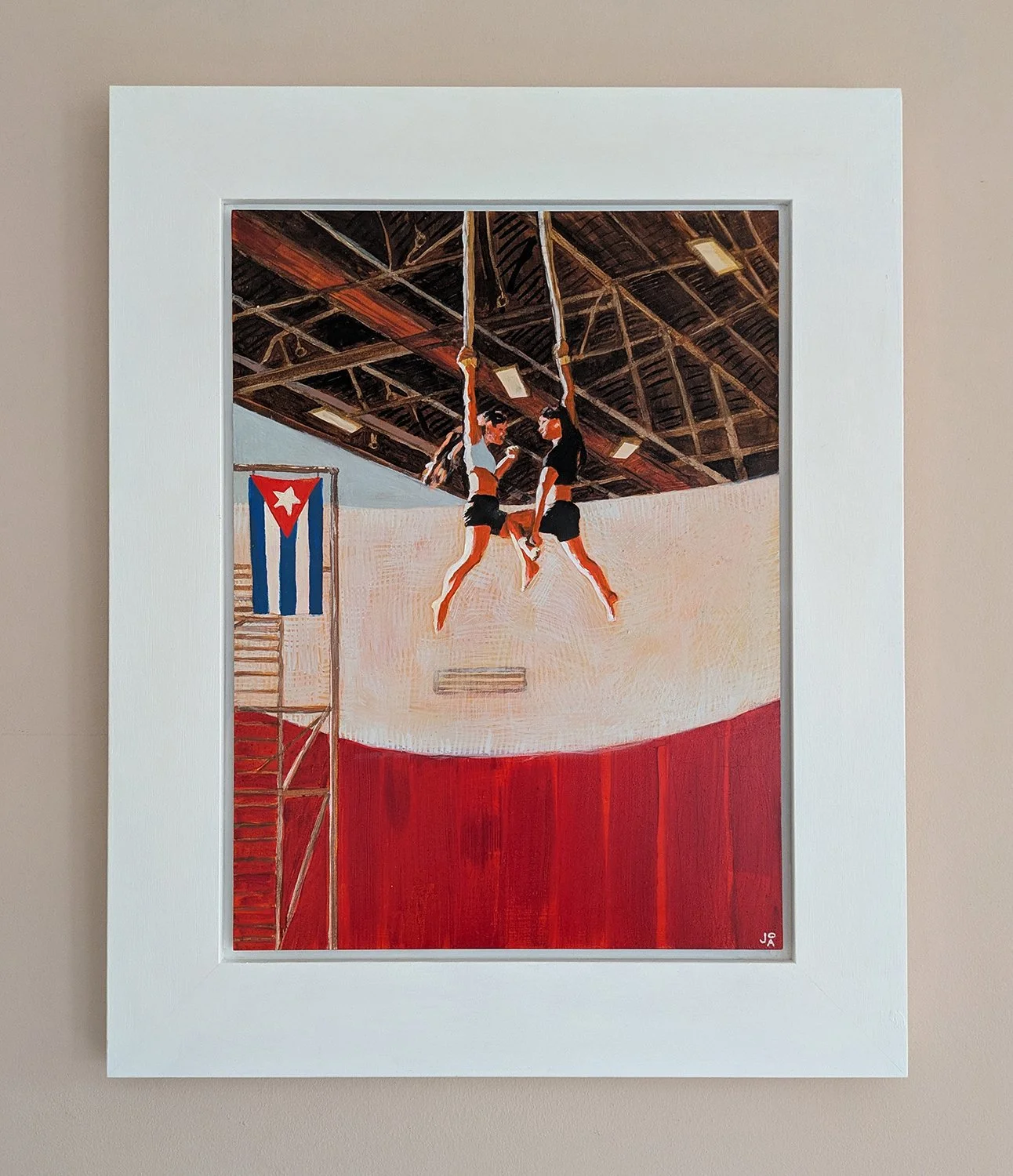 MEET YOU UP THERE There 40 x 50cm framed  Acrylic by Jo Angell