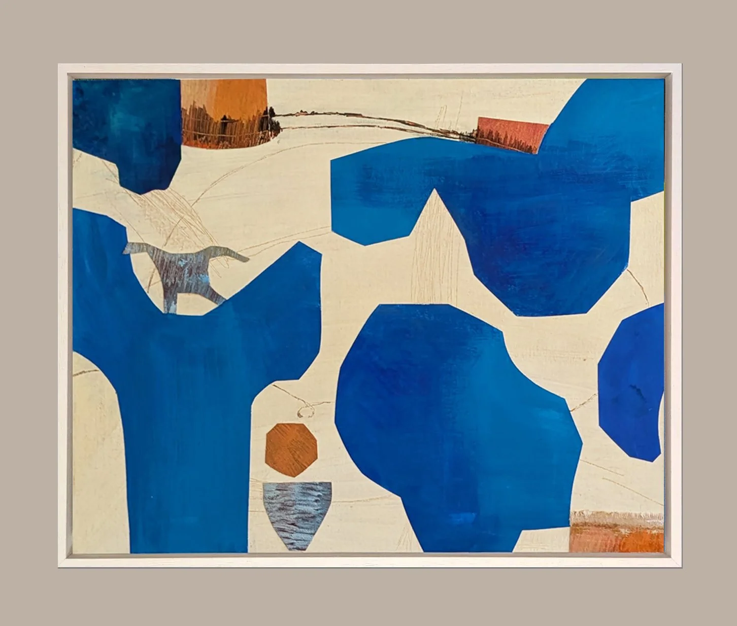 Navigation in Blue 42 x 53cm acrylic/collage