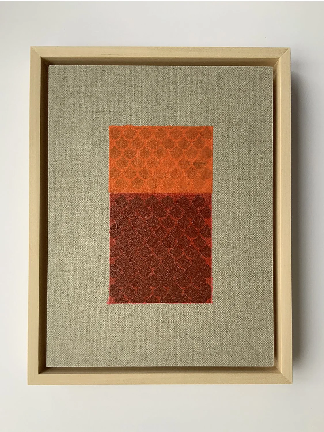 PATTERN 1    27 x 21cm Acrylic on linen by Jo Angell