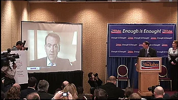 As Huckabee Pulls Ad, Rollins, For Once, Must Pull a Punch